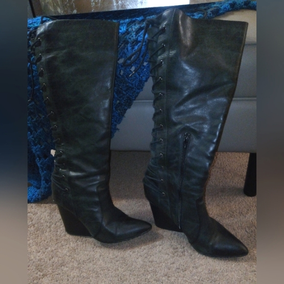 Isola Shoes - Isola Almira Tall Wedge Lace Up Boot Sz 10